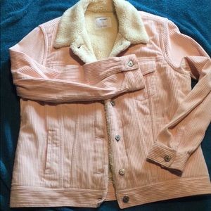 Old Navy Pink fleece jean jacket